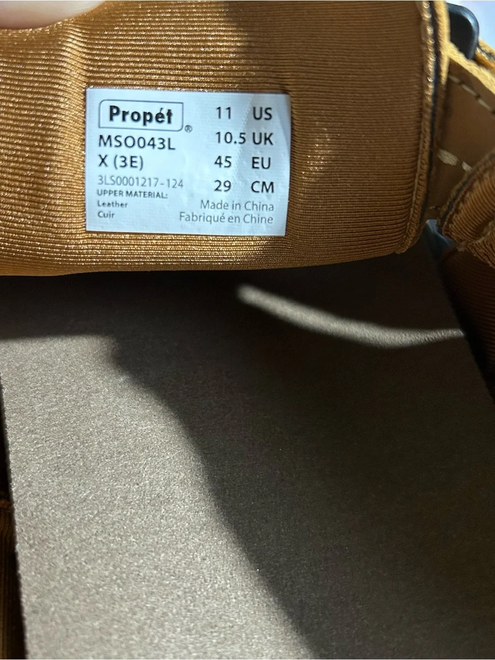 Propet Hunter Fisherman's Sandals Mens Size 11 3E Tan Leather Casual New in Box